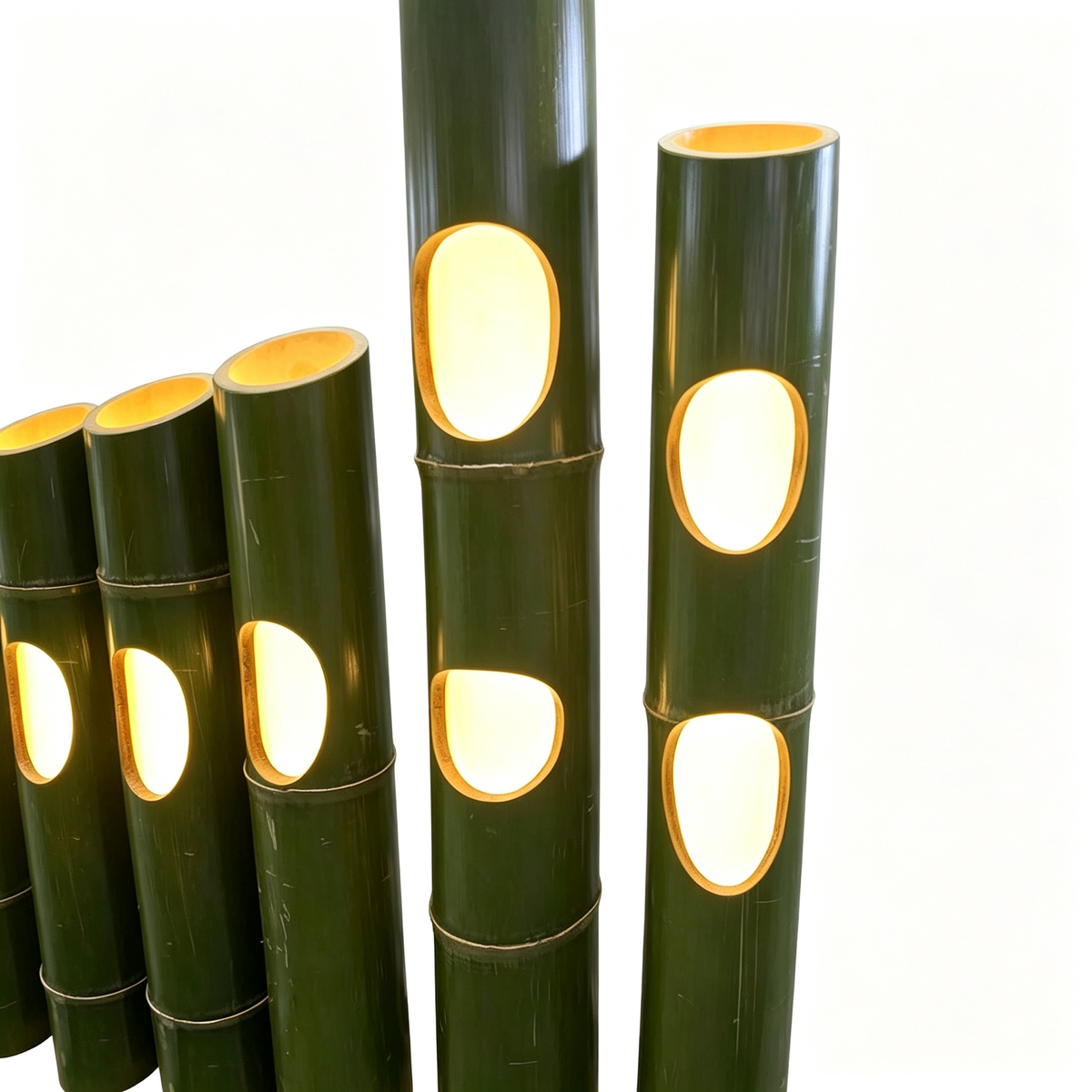 Natural Bamboo Carved Landscape Light