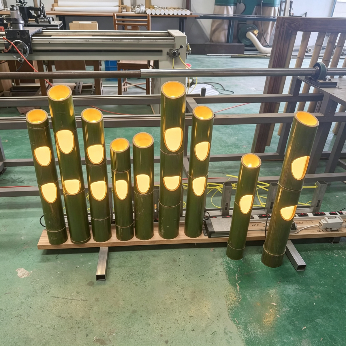 Natural Bamboo Carved Landscape Light